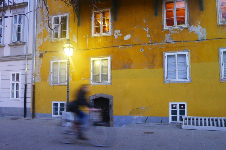 A Cyclist in Ljubljana